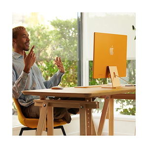 کامپیوتر اپل 24 اینچ مدل iMac 2021 M1 with Touch ID رم 8 گیگابایت ظرفیت 256 گیگابایت Apple iMac 24-inch 2021 with Touch ID M1 8GB RAM 256GB SSD Yellow All-in-One - Z12S